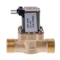 Solenoid valve Brass 12 Volt 1/2", for water, plumbing, liquids