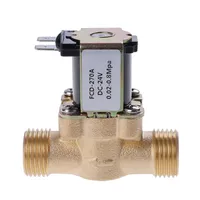 Клапан электромагнитный Латунь 24 Вольта 1/2", для воды, водопровода, жидкостей