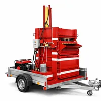 Мобильный 12 тонный гидравлический пресс на автомобильном прицепе для макулатуры